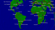 Atlantischer Ozean Städte + Grenzen 1920x1080